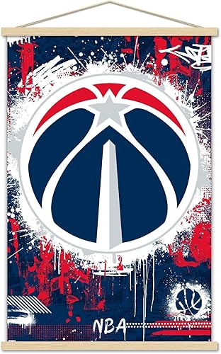 Miniatura 1 de Trends International NBA Washington Wizards - Maximalist Logo 23 Wall Poster with Magnetic Frame