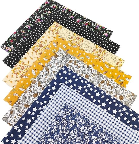 Miniatura 81 de Fat Quarters - Paquete de 7 piezas de 100% algodón de 19.69 x 19.69 pulgadas (19.7 x 19.7 in), precortadas de tela para acolchar de retazos, costura