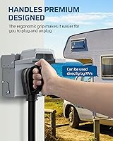 Vista 6 de DEWENWILS Cable de extensión EV RV de 50 amperios, 10 pies, NEMA 14-50P a 14-50R 6/3+8/1 cable de cobre, cable de alimentación EV resistente