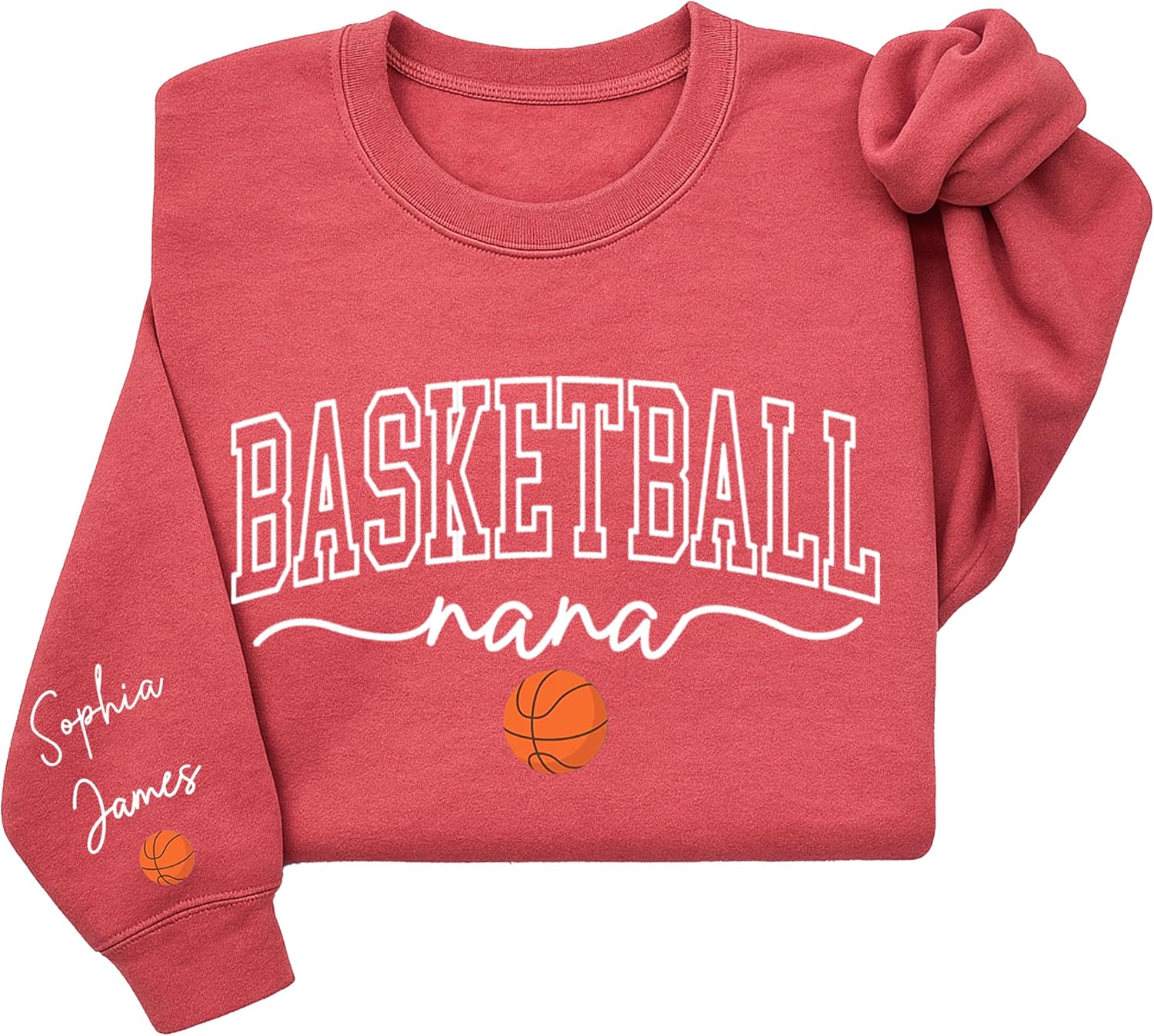 Personalized Sports Mom Sweatshirt, Custom Name on Sleeve, Sport Mama Hoodie, Ball Mama Tee