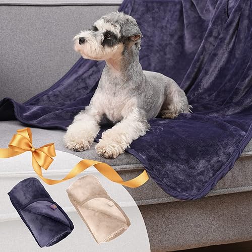 Miniatura 1 de SUDDUS Paquete de 2 mantas para perros grandes, lavables, acogedoras y relajantes para gatos en interiores, manta con felpa reversible, mullida y