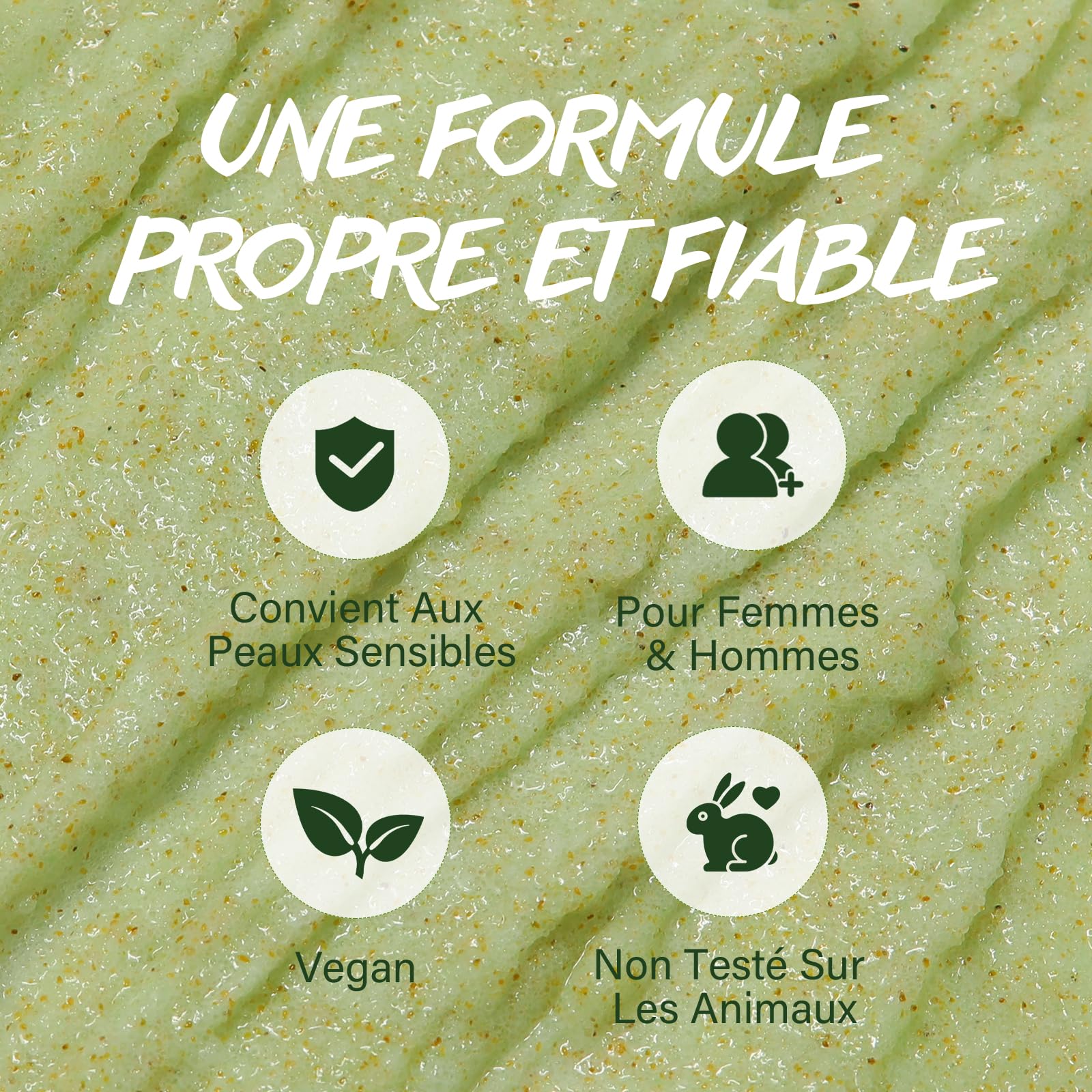 Gommage Corporel à L'huile D'arbre à Thé, Améliore les Mycoses Cutanées, les Démangeaisons, L'eczéma Marginé, les Odeurs Corporelles. Gommage au Sel Marin pour Exfolier et Hydrater la peau, 360g