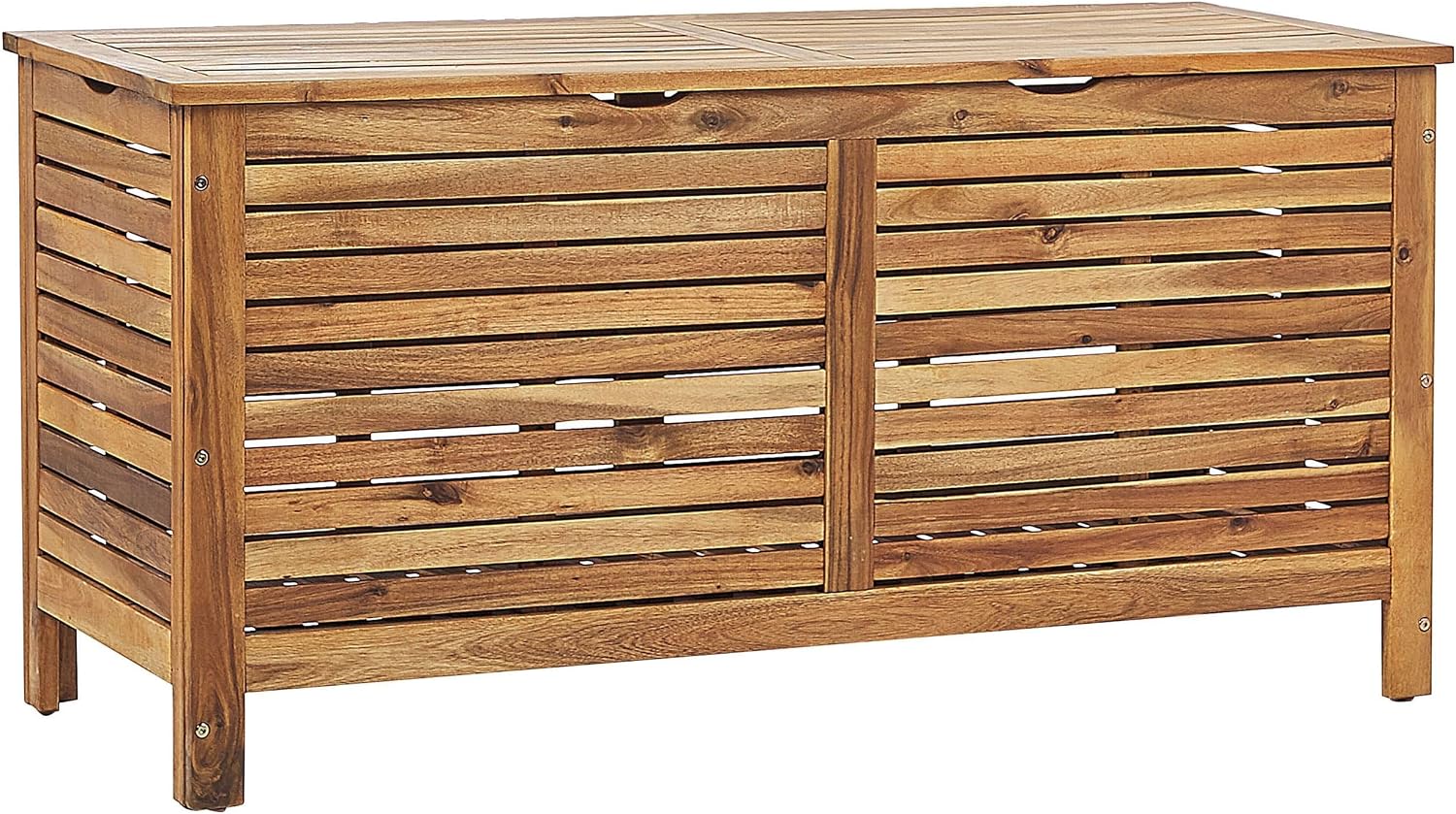 Baule esterno in legno d'acacia Beliani 150 L
