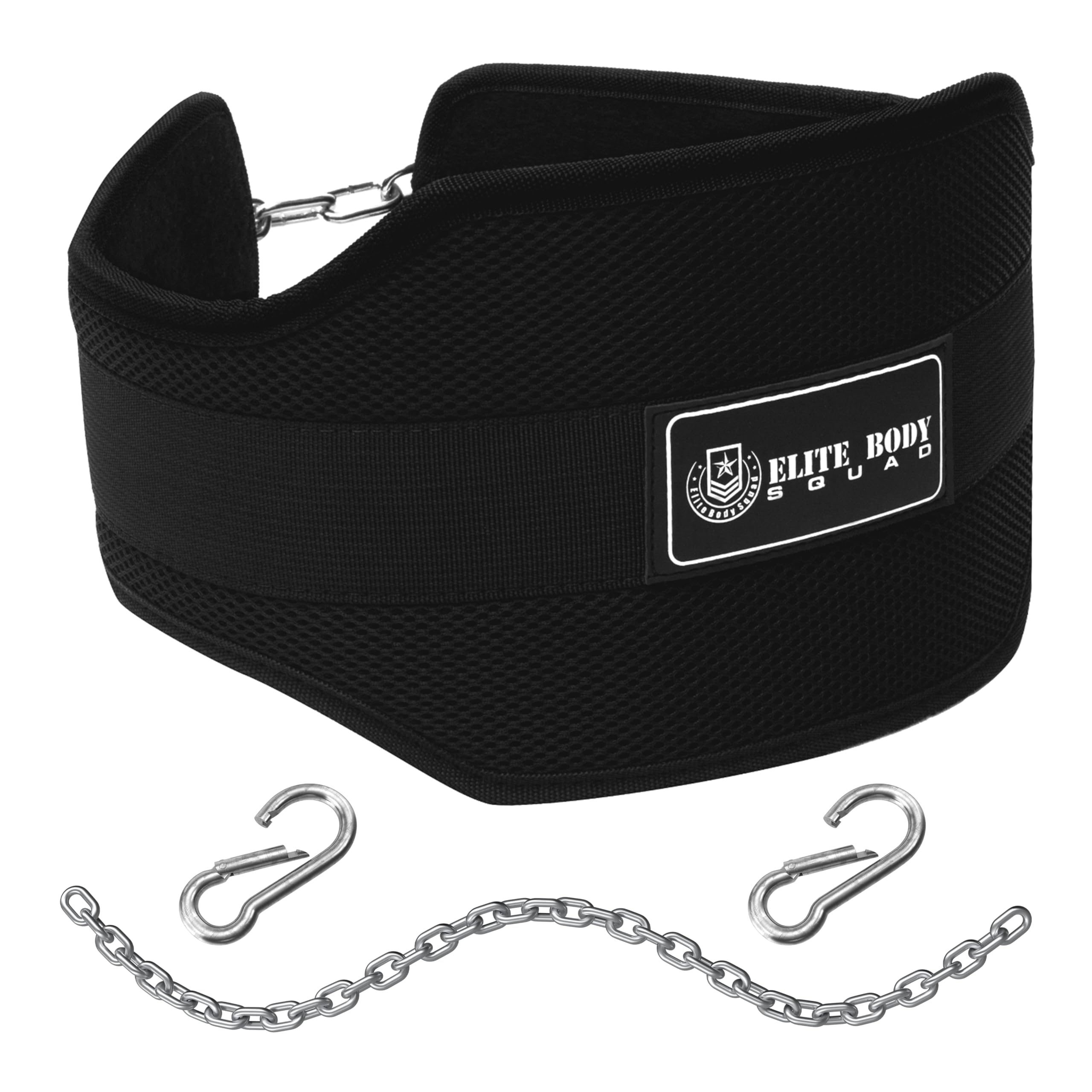 Cintura per Dip in neoprene top qualità con doppia clip per massima velocità e comfort. Perfetta per trazioni, dips e sollevamento pesi. Garanzia a vita.
