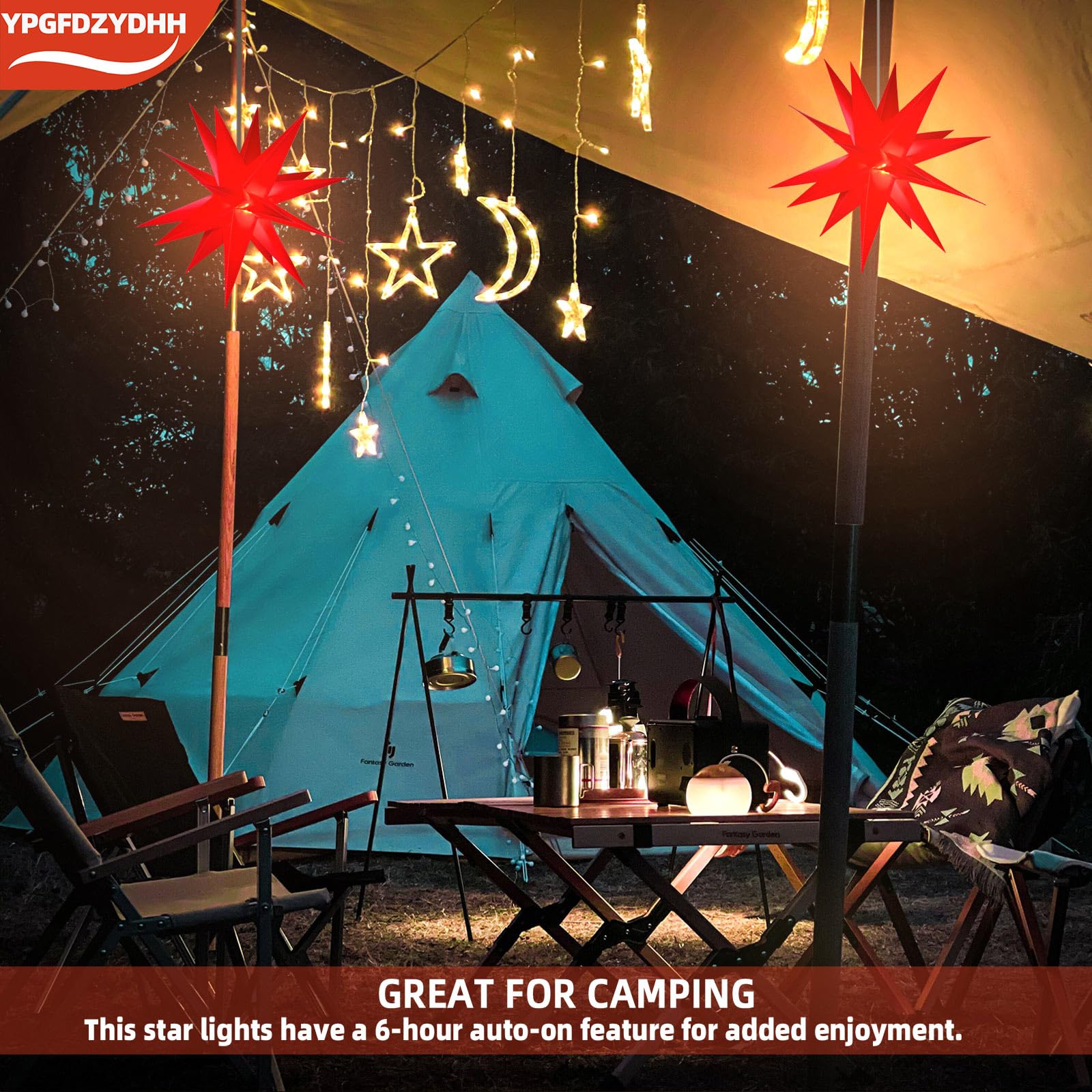 Estrella moravia 3D de 23 pulgadas, lámpara LED 3D para árbol de Navidad con función de temporizador, estrella iluminada de Moravia utilizada para decorar árboles de Navidad, balcones,