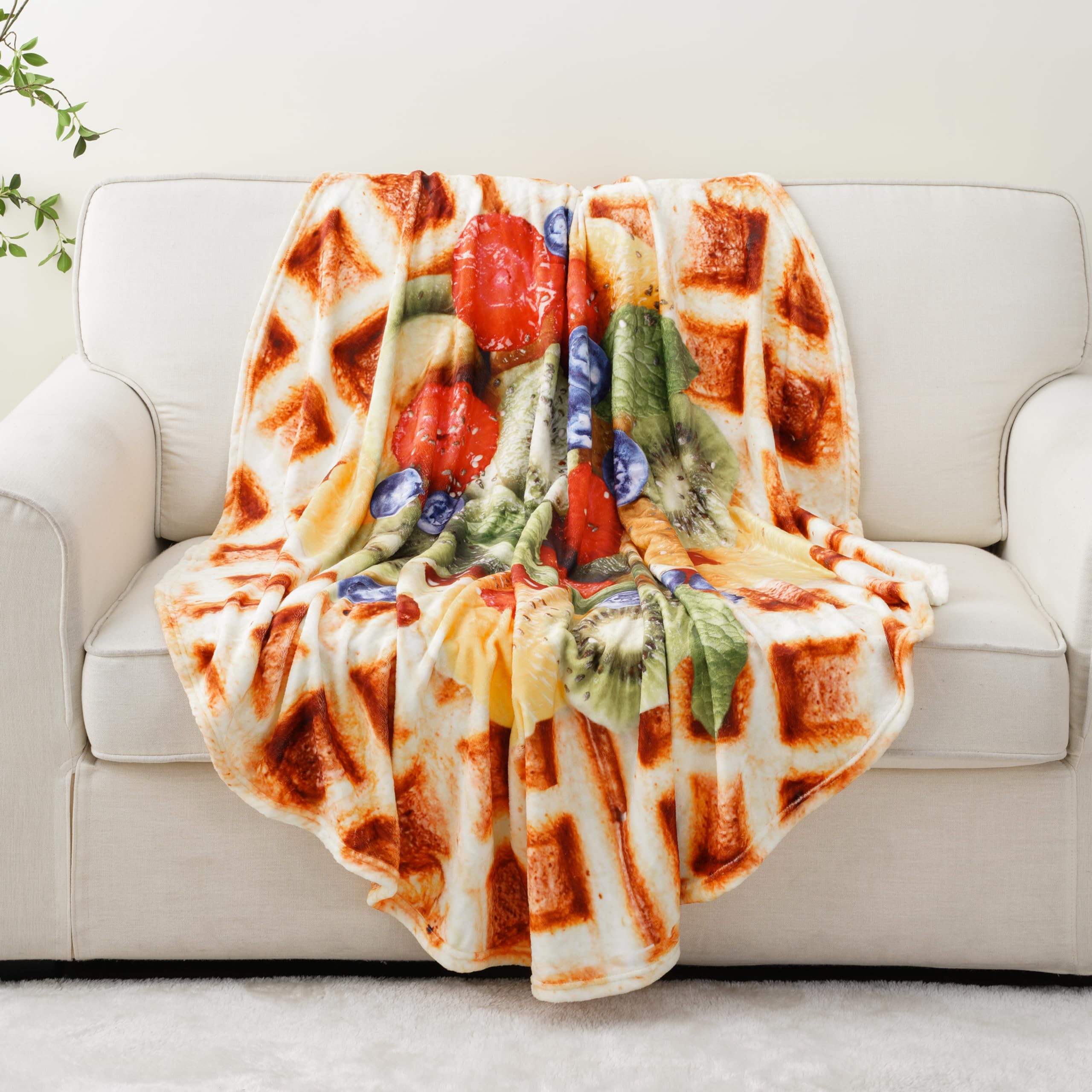 BATTILO HOME Food Blanket Gifts for Kids and Adult, Funny Blanket for Boys Girls Teens, Round Novelty Throw Blanket Christmas Birthday Valentines Day Gifts, 71 inch