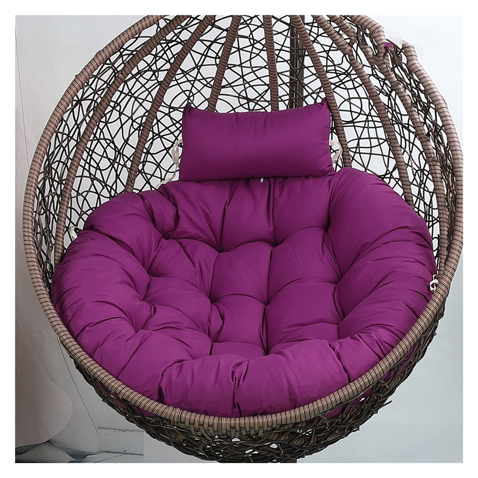 Indoor Egg Chair Cushion Replacement, Hanging Egg Chair Cushion with Pillow,Swing Chair Cushion, Hanging Basket Seat Cushion with Filling Cotton for Garden Patio Outdoor(Color 14,Diameter 120cm)