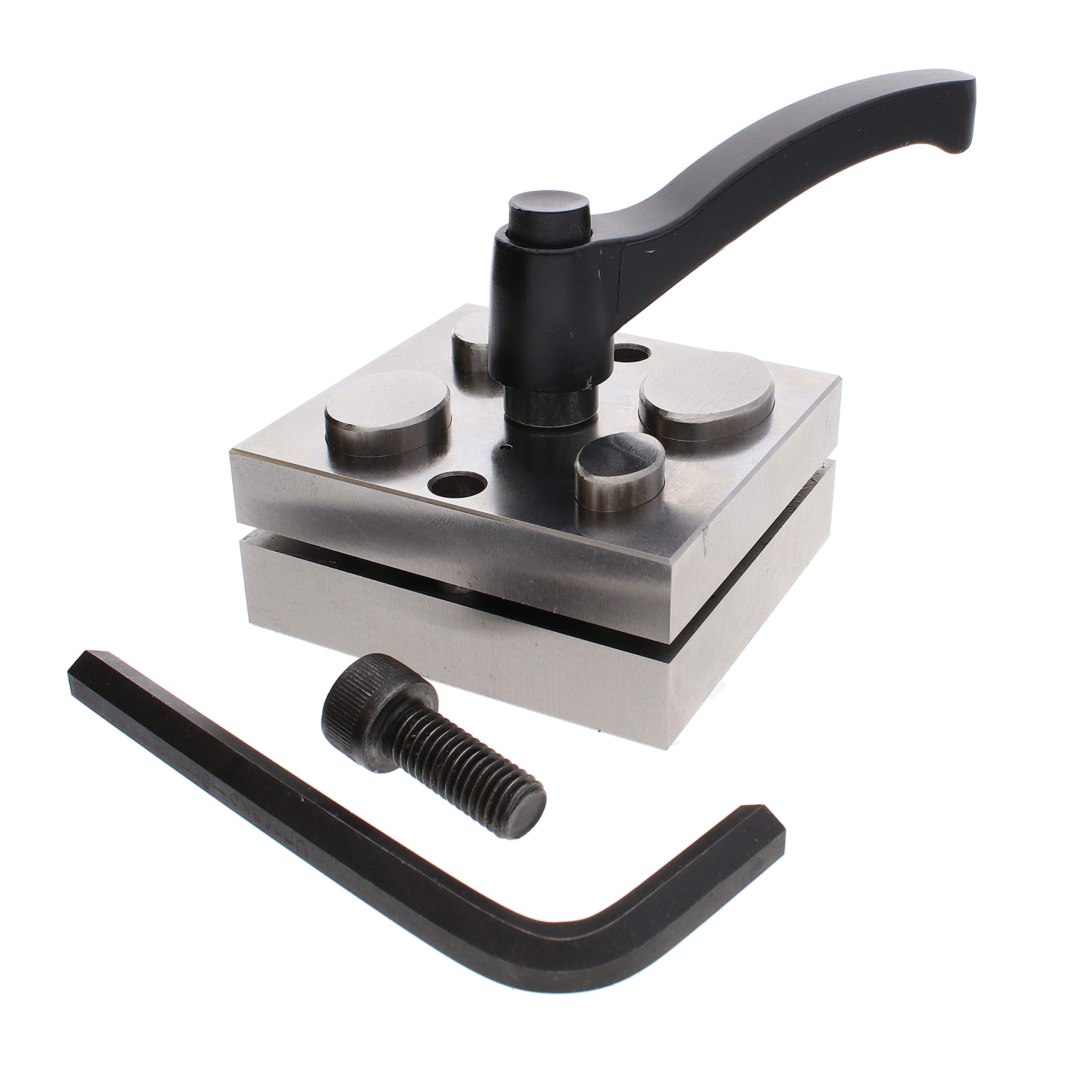 The Beadsmith Steel Oval Disc Cutter Set w/ 4 Punches, Die, Lever, Allen Wrench & Box. Tool for Cutting Ovals from: 1/2