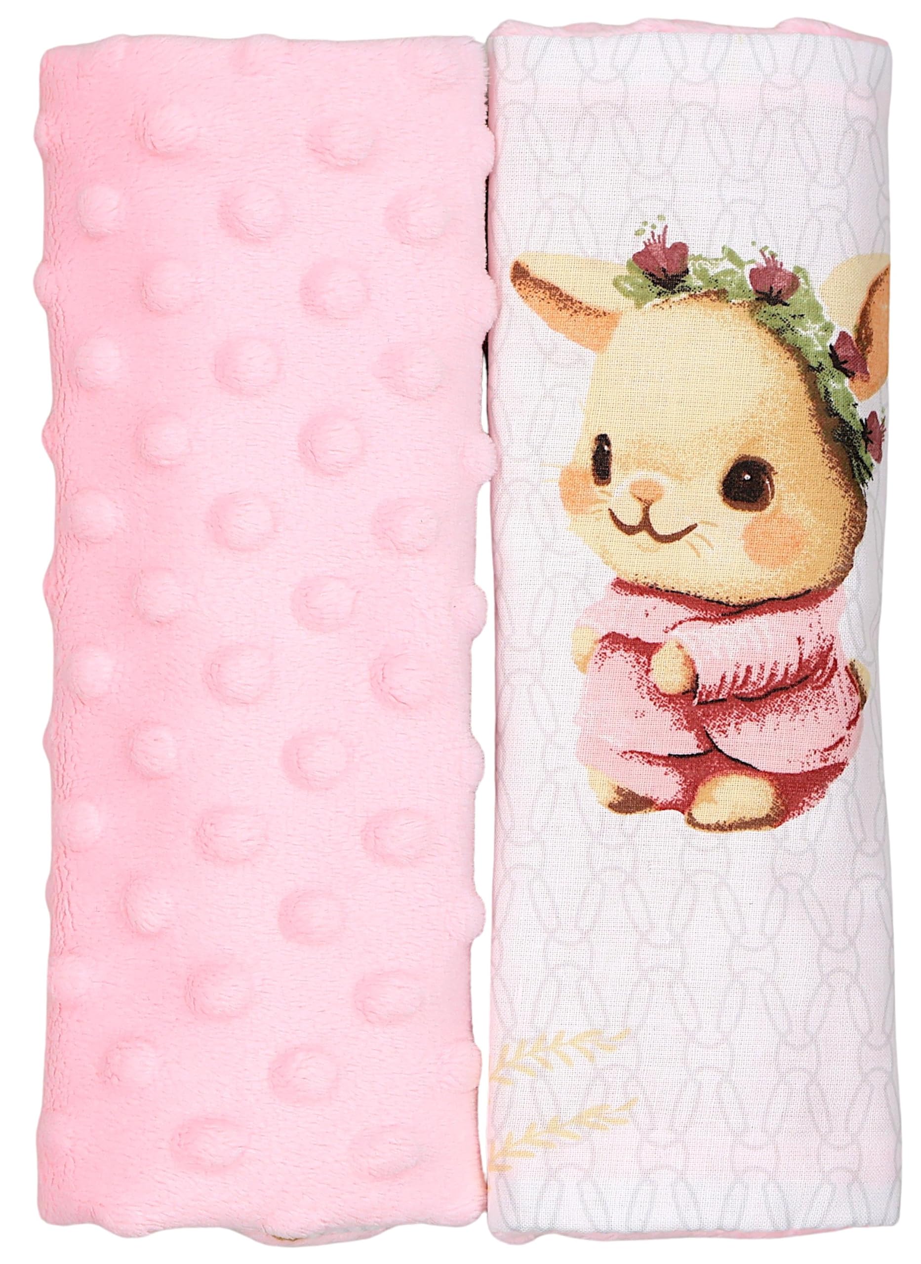 TupTam Kinder Auto Gurtschutz Gurtschoner 2er Pack, Farbe: Kaninchen/Rosa