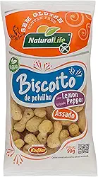 Biscoito de Polvilho Natural Life - Sabor Lemon Pepper - Sem Glúten - Vegano - 90g
