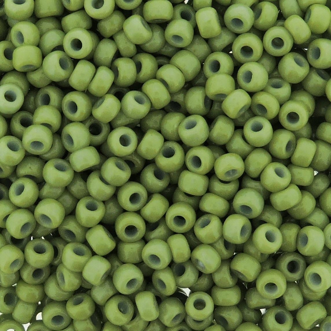 Miyuki Round Rocailles Size 8/0 Seed Bead Duracoat Opaque Dyed Spring Green Approx 22 Gram Tube