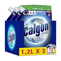 Calgon Power Gel Anticalcare Lavatrice 4 in 1, Anticalcare per Lavatrici, Additivo per Capi Morbidi, 3 Confezioni da 1.2l di Additivo per una Protezione da Calcare, Corrosione, Sporco e Cattivi Odori