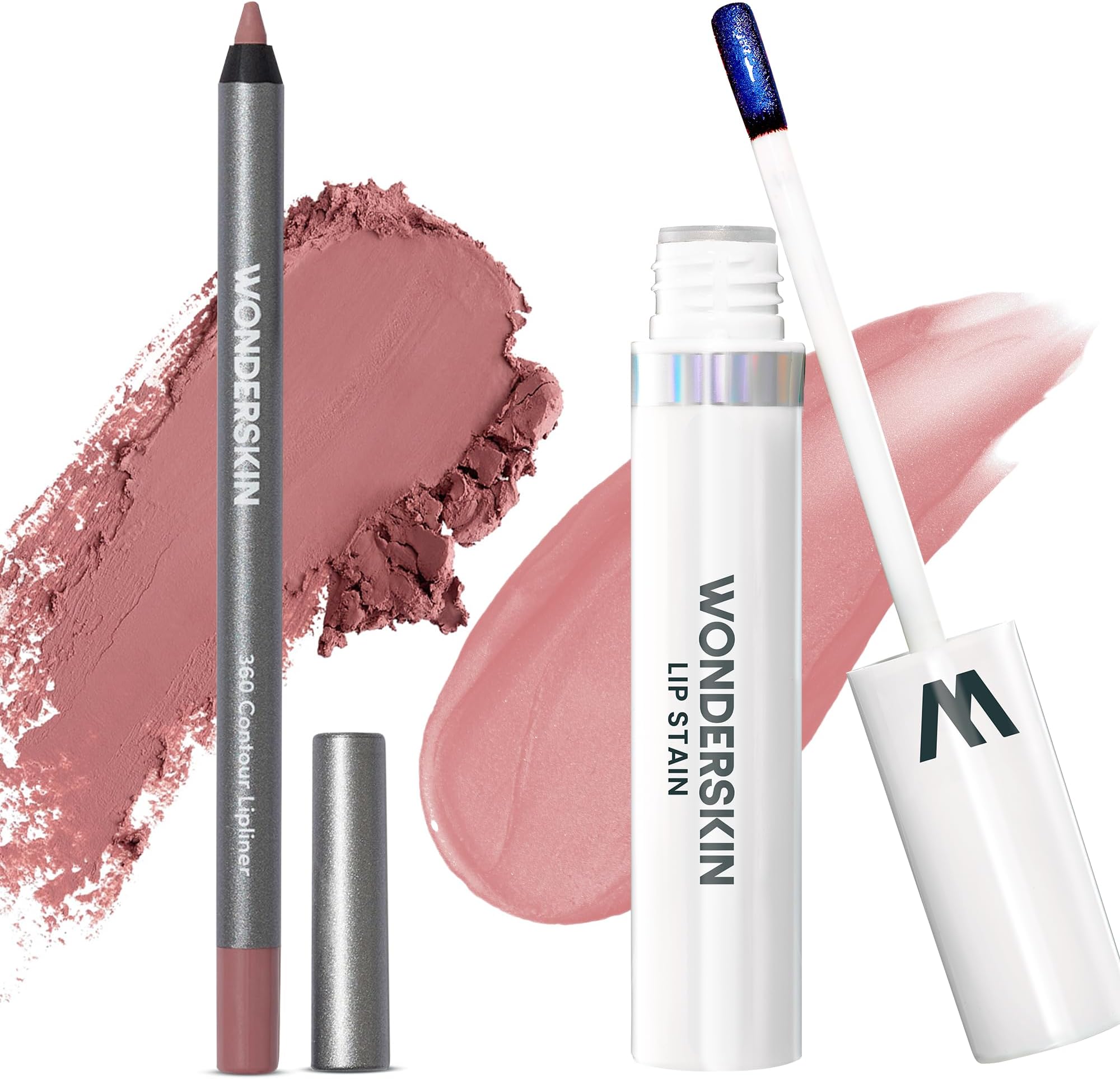 Wonderblading Lip Stain Peel Off Masque (XOXO) with 360 Contour Lipliner (Blush)