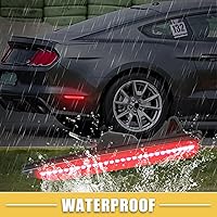 Vista 4 de AR3Z-15A201-A - Luz de señalización lateral LED para Ford Mustang Lente negra Luz LED roja 1 par