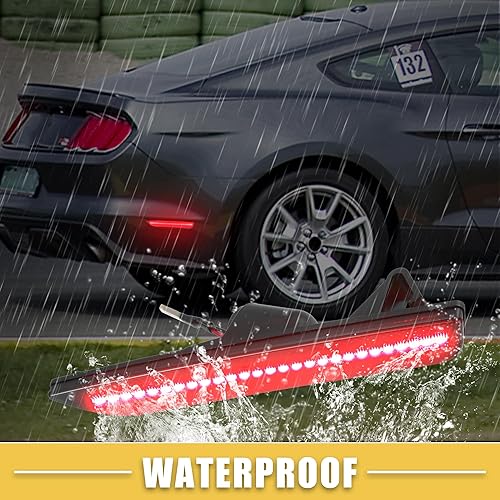 Miniatura 4 de AR3Z-15A201-A - Luz de señalización lateral LED para Ford Mustang Lente negra Luz LED roja 1 par