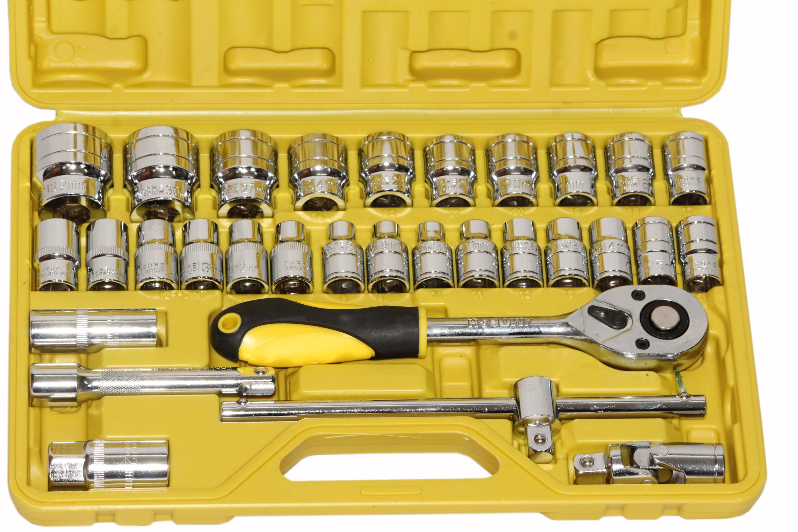 Digital Craft 32-Piece Car Repair Tool Kit | Torque Wrench Set, Socket Set, Wire Stripper & 6-in-1 Screwdriver | Multi-Purpose Precision Tools for Automobiles | Travel Storage Case Included