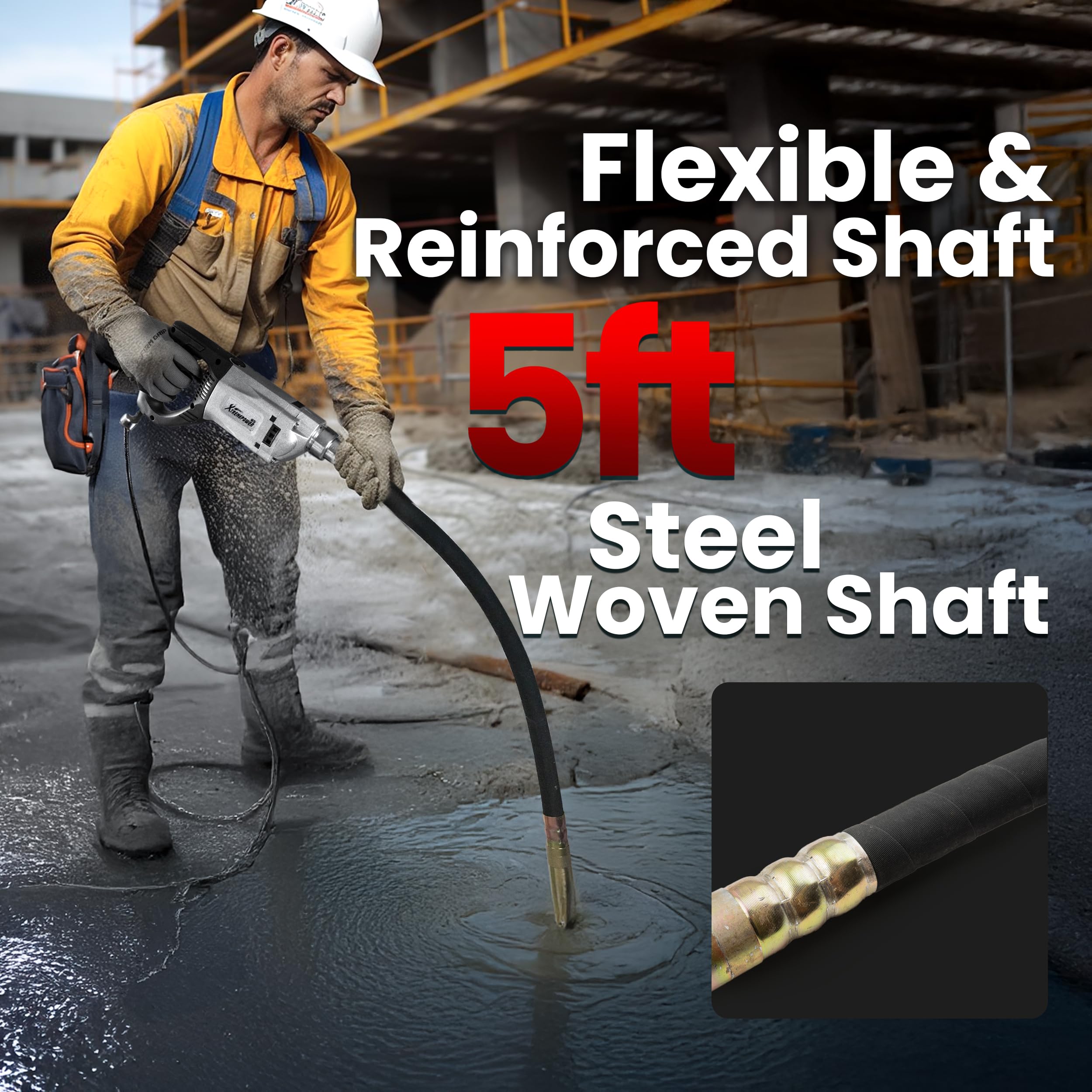 XtremepowerUS Concrete Vibrator - Powerful & Durable -4