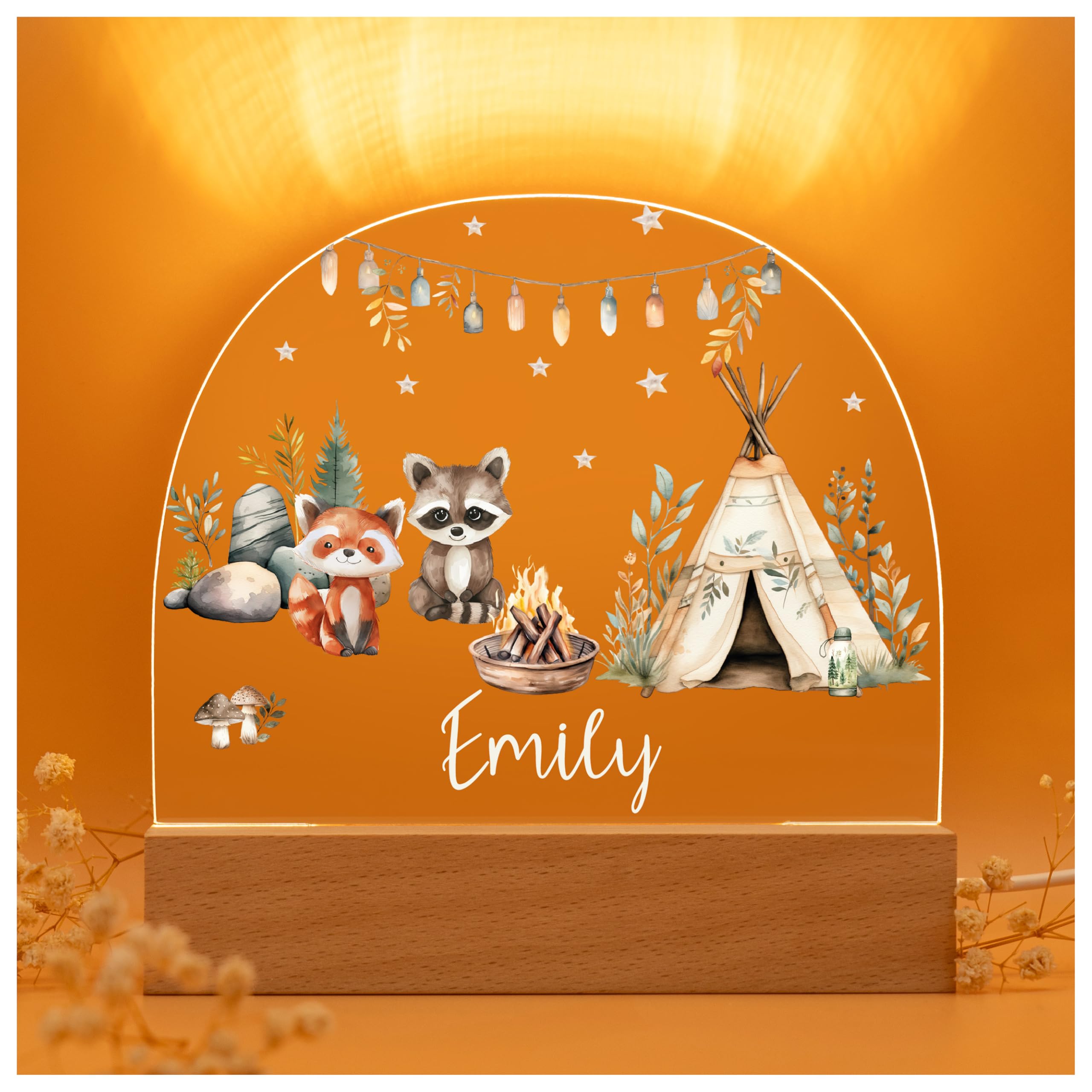 florithings Baby Gifts Personalized/Baby Boy Items Newborn Essentials/Unique Baby Bear Night Light/Customized Name Light for Bedroom