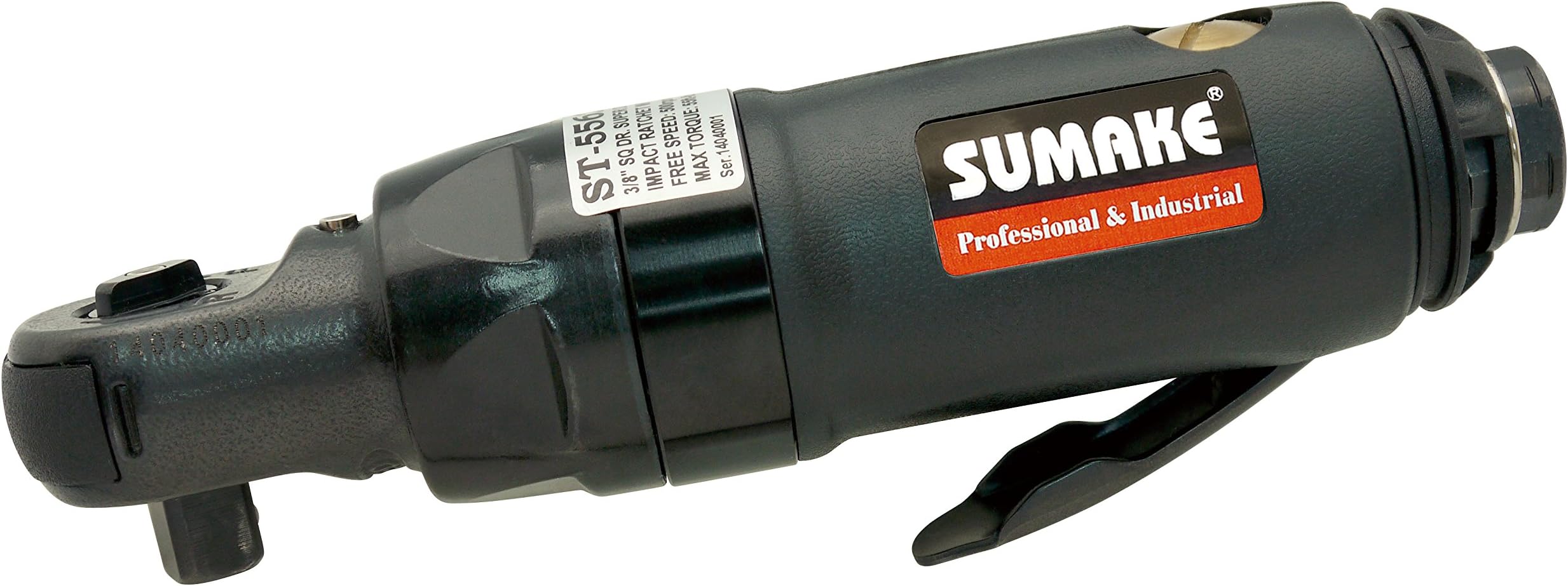 Sumake 1/4 Square Drive Air Impact Ratchet Wrench; Max Torque: 50 ft-lbs, 68 N-m, ST-55622