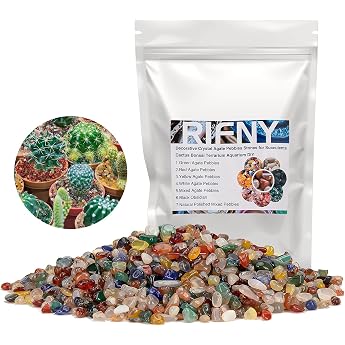 RIFNY Pebbles for Aquarium Flower Pot Decorative Stones Small Crystal