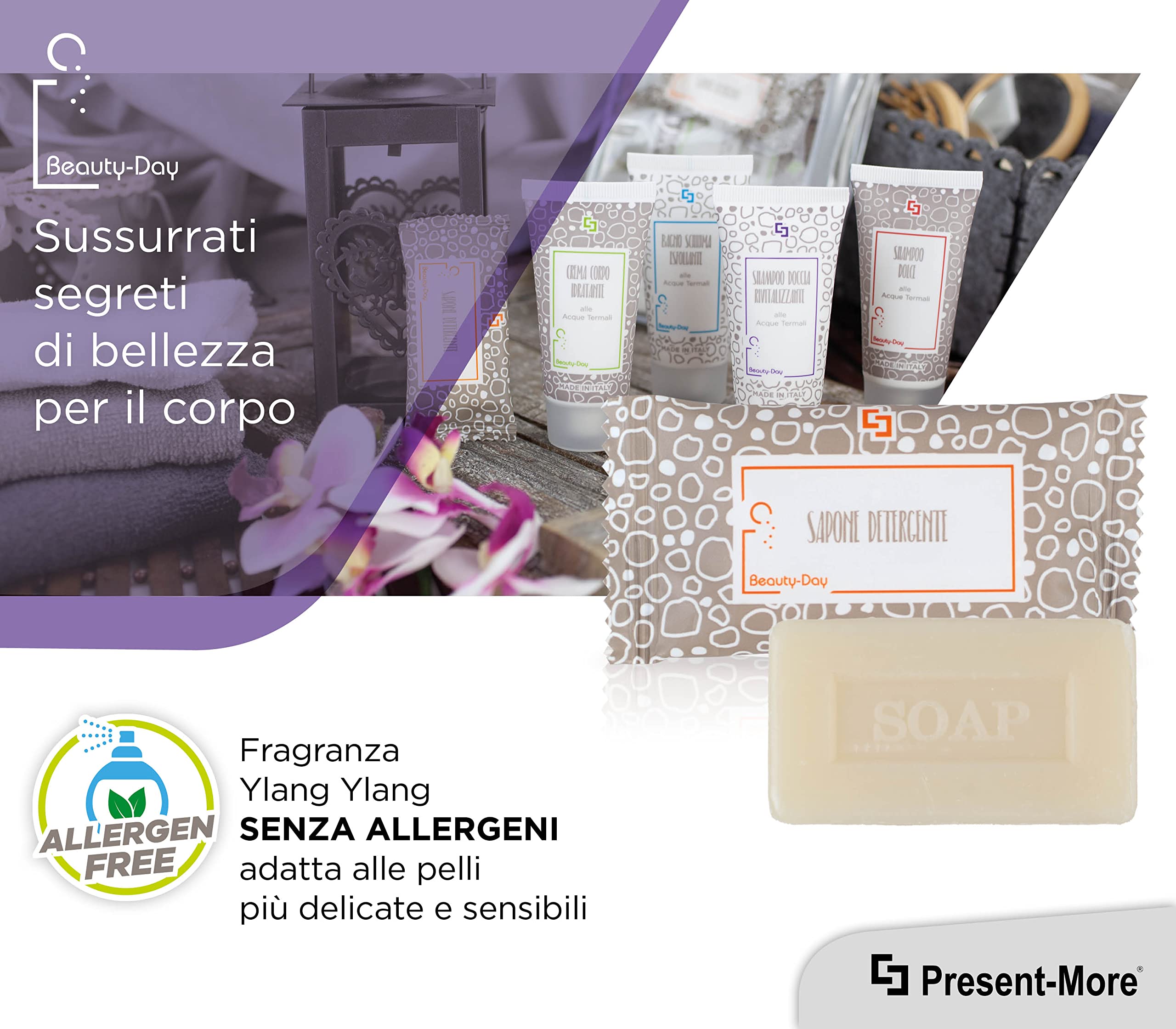 PRESENT-MORE - Saponette Hotel 12gr Beauty-Day Italy - 250 Pezzi