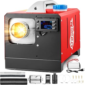 Diesel Heater 8KW, All-in-One Portable Diesel Parking Heater with LCD Thermostat Monitor & Remote Control, Fast Heating Low Noise Heater for Tent, Car, RV, Camper