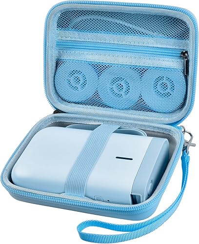 Funda compatible con impresora de etiquetas NIIMBOT D11, soporte de almacenamiento para bolsa de transporte para máquina y papel Phomemo D30 Mini