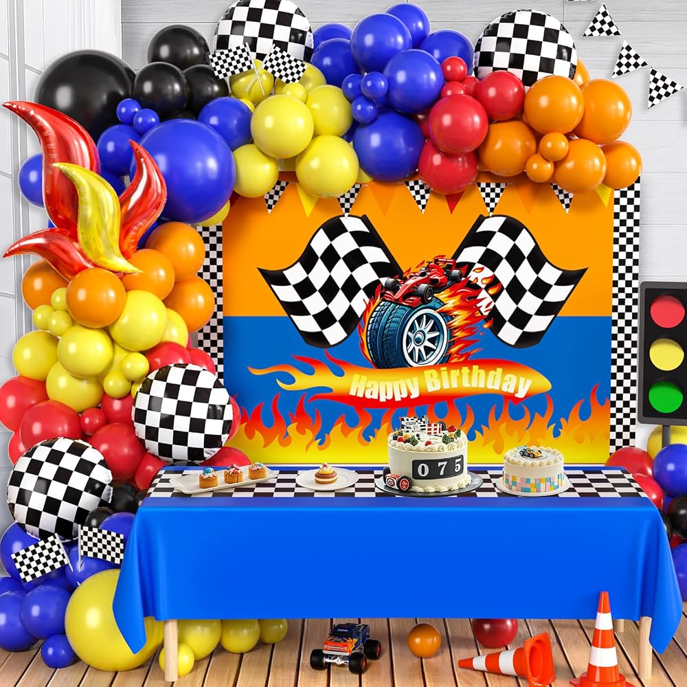 131 Wheels Race Car Birthday Party Decorations Supplies