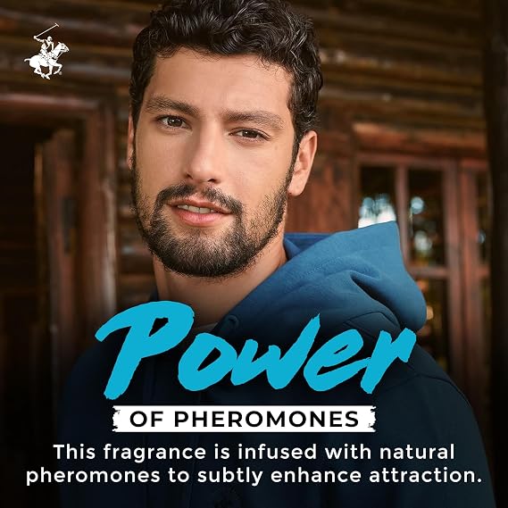 Beverly Hills Polo Club Sexy + Pheromones Player EDP Spray - Pheromone Cologne for Men with Natural Essential Oils, Long-Lasting Fresh Scent - Apple, Bergamot & Musk Notes - 100ml