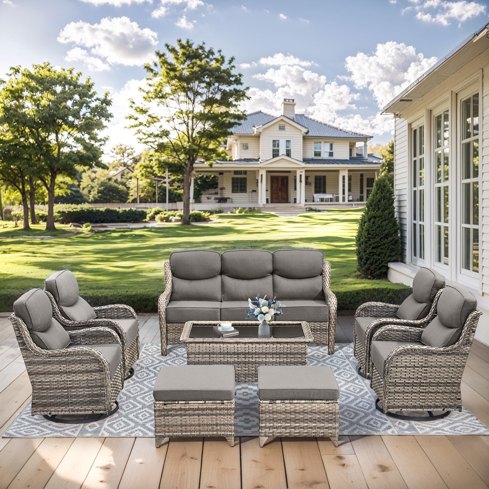 HUMMUH Patio Furniture Set