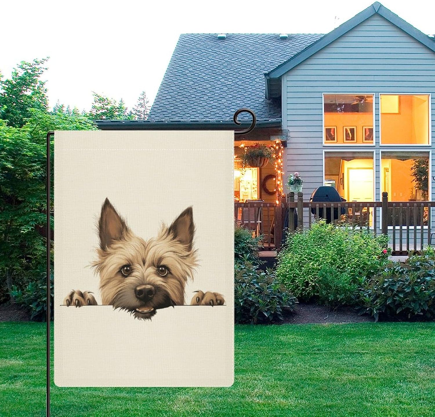 Cairn Terrier Garden Flag Dog Lover Gift Outdoor Yard Flag 28"x40" Double Side Yard Outdoor Decoration Home Yard Lawn Patio Veranda Porch Decor