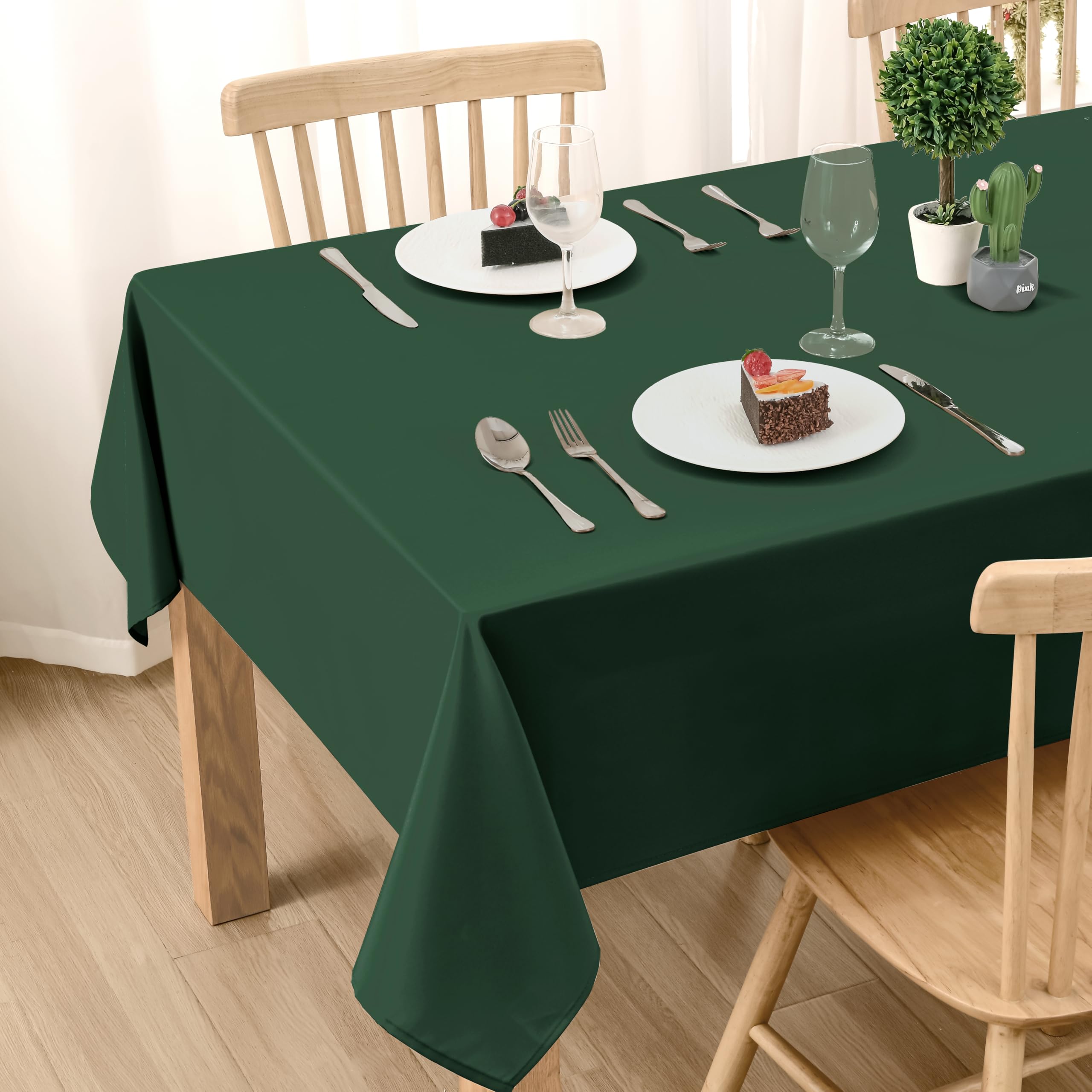 DWCN Oranje tafelkleed, vlekbescherming, afwasbaar, tafellinnen, waterdicht, voor eetkamer, tuin, feest, bruiloft of huishouden, 140 x 200 cm