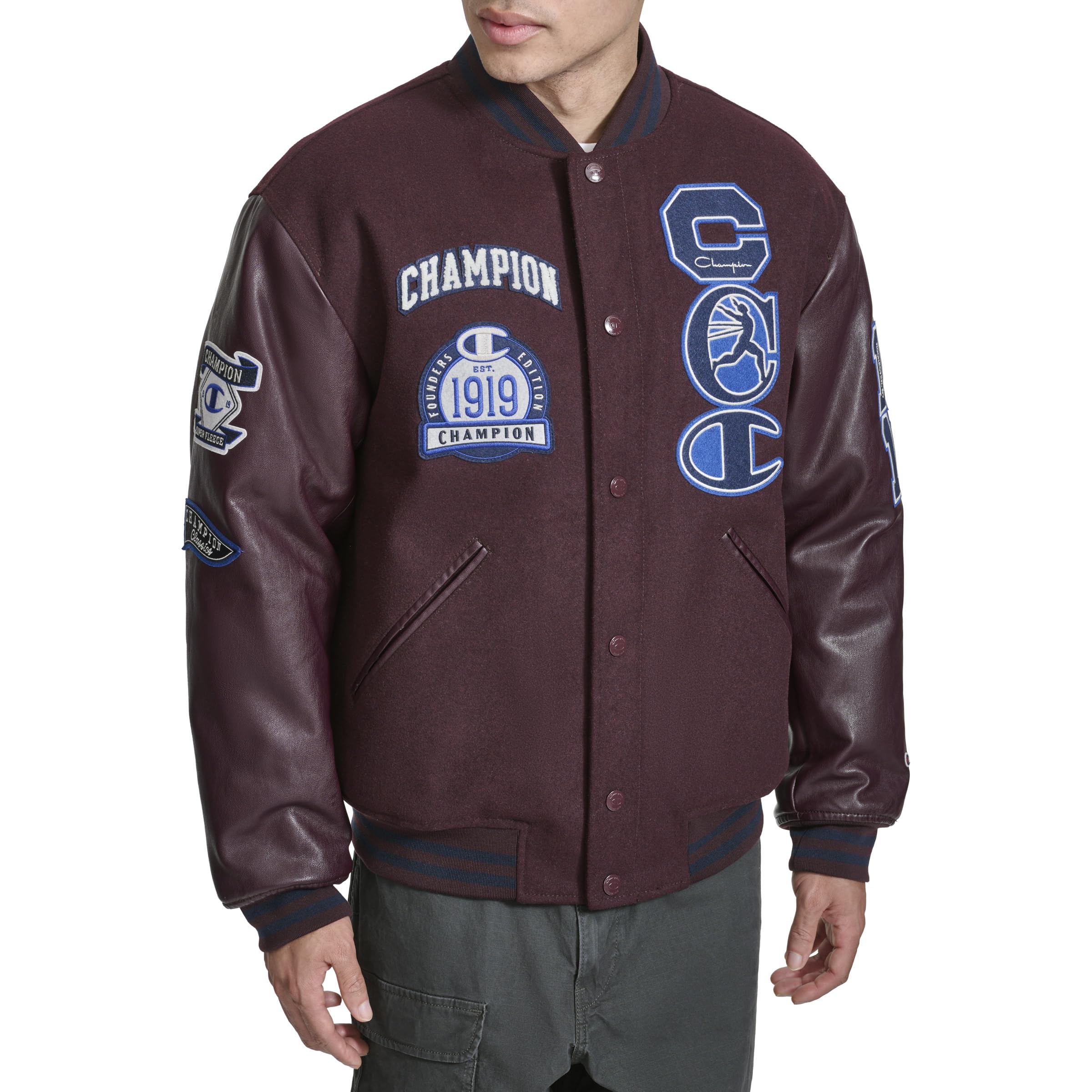 Varsity Jacket Leather Champion Jacket Leather Jacket Champion