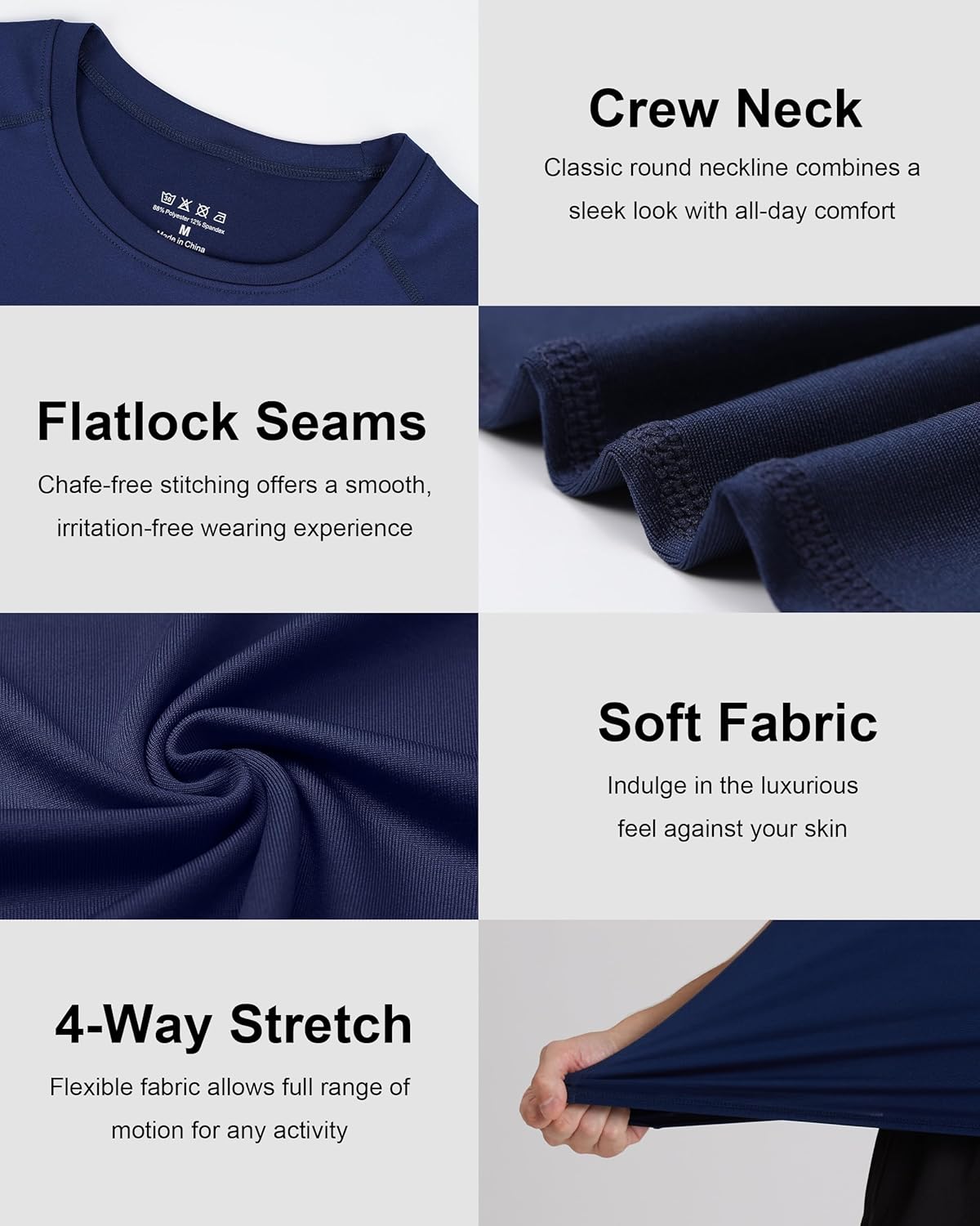 Roadbox 3 Pack Mens Sleeveless Compression Shirt, Cool Dry Athletic Workout Tank Top, Sports Running Gym Base Layer Shirts - Image 4