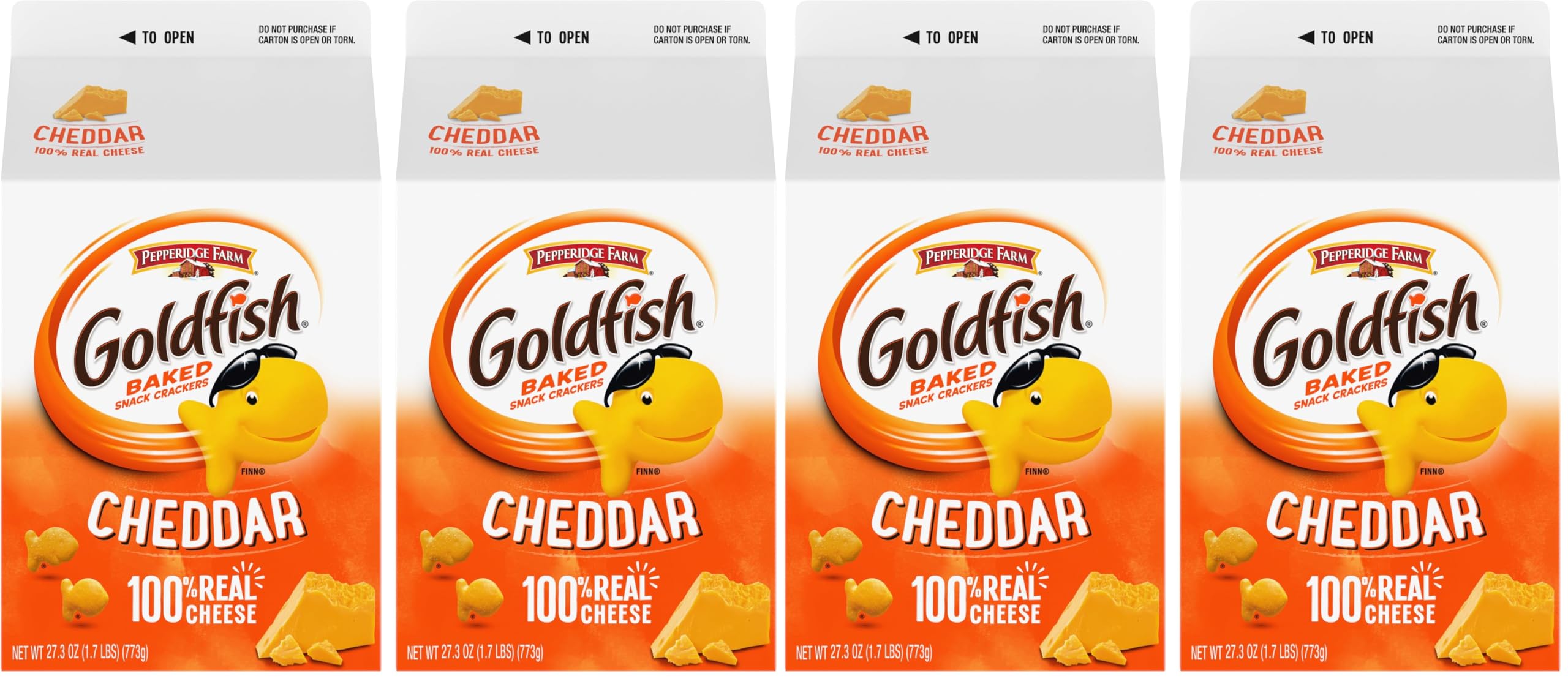 Goldfish Cheddar Crackers, 27.3 oz carton, 2 CT box (Pack of 2)