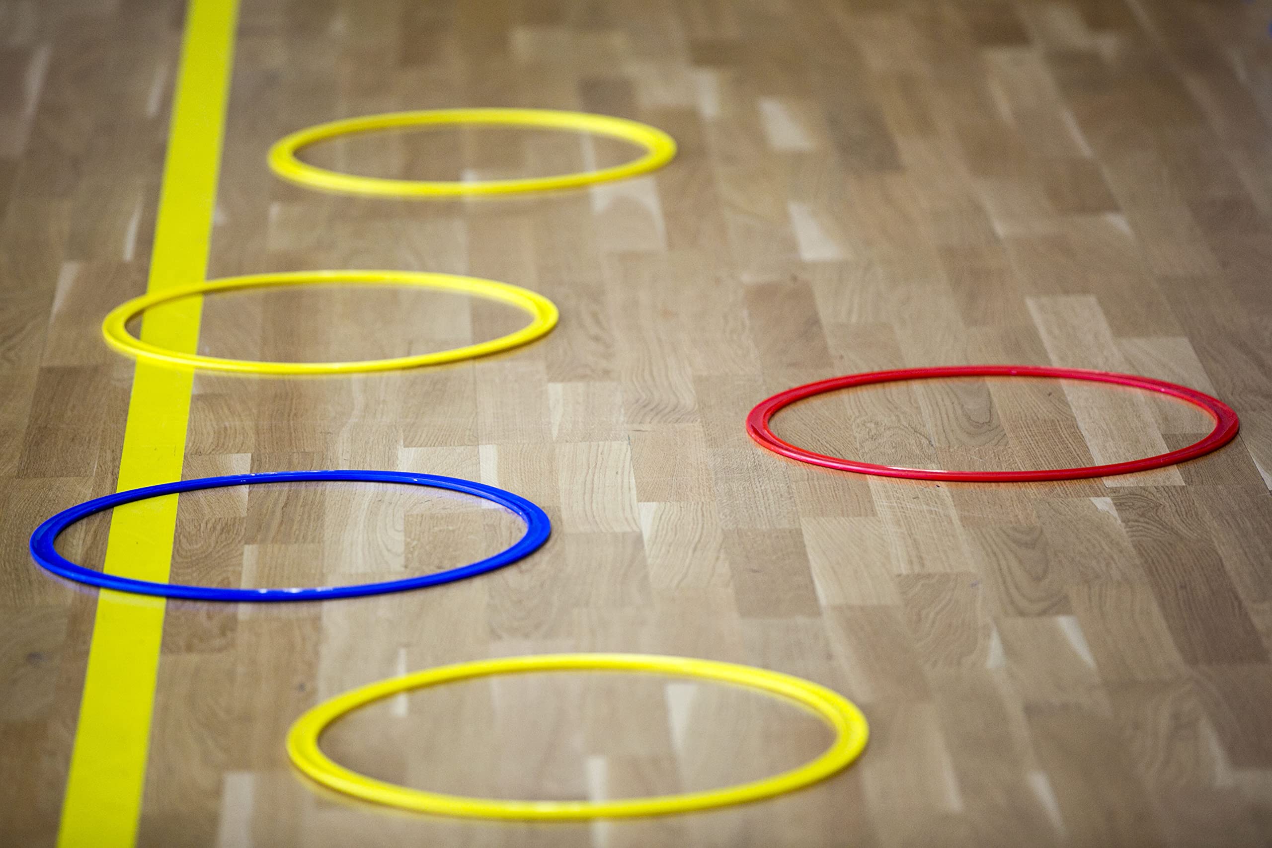 Lot de 12 cerceaux de Coordination Plats - POWERSHOT - Exercice de Coordination Foot - Entrainement de Foot