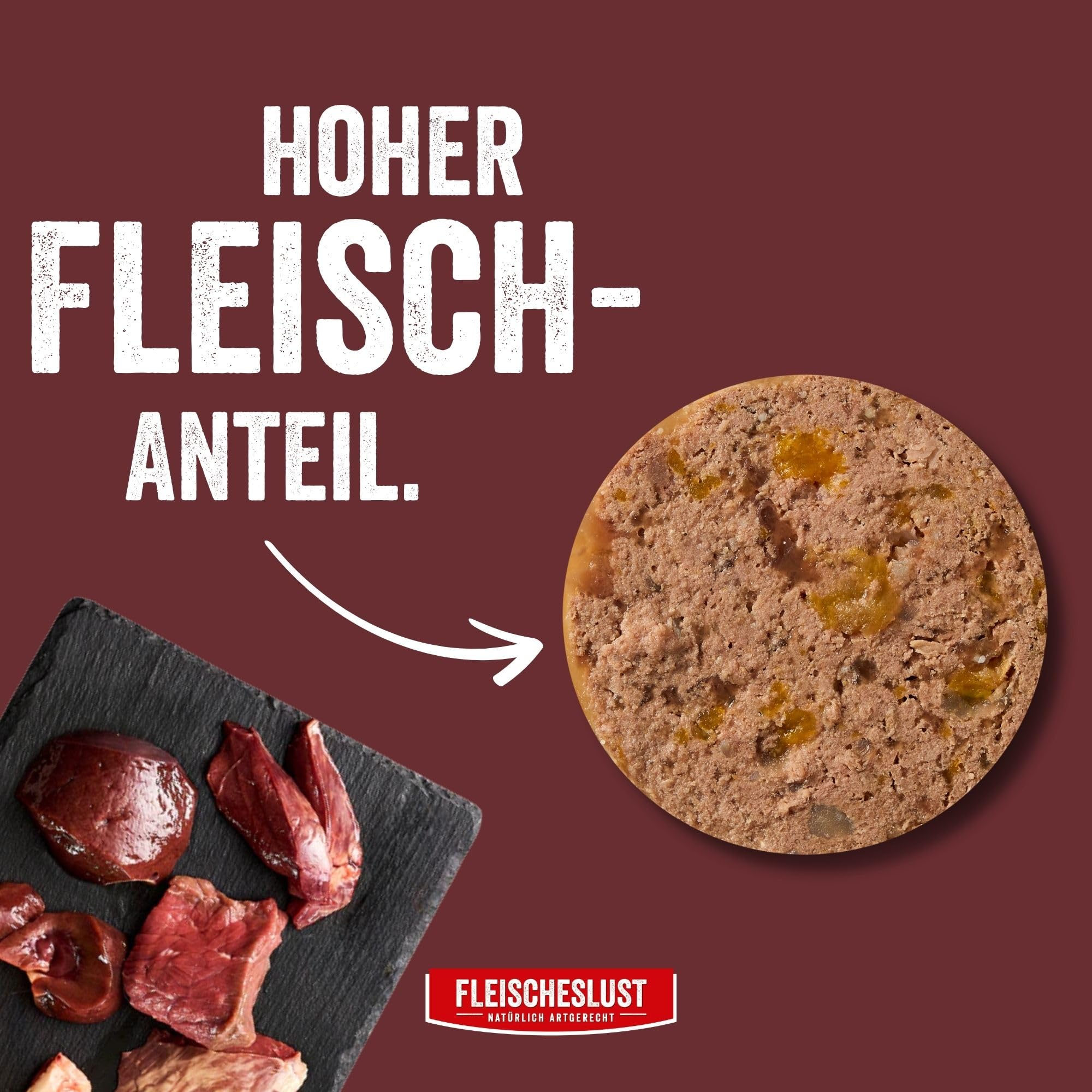 Fleischeslust Hundewurst, Purer Büffel mit Kürbis als Futterbox (6x800g), Sensitive Nassfutter-Wurst schnittfest & getreidefrei, Hundefutter für ausgewachsene Hunde