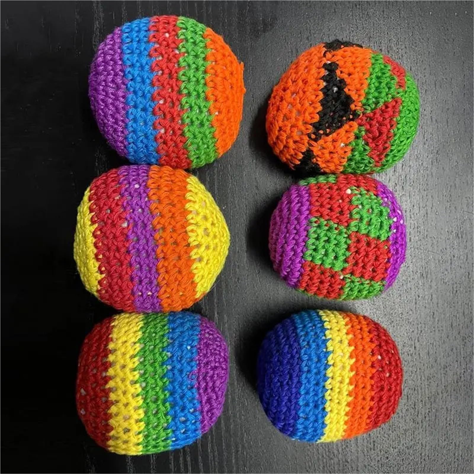 Handgemachte Footbags Soft Handmade Sacks for Footbag Juggling Balls Outdoor Toy Safe and Durable for Camping(5pcs)