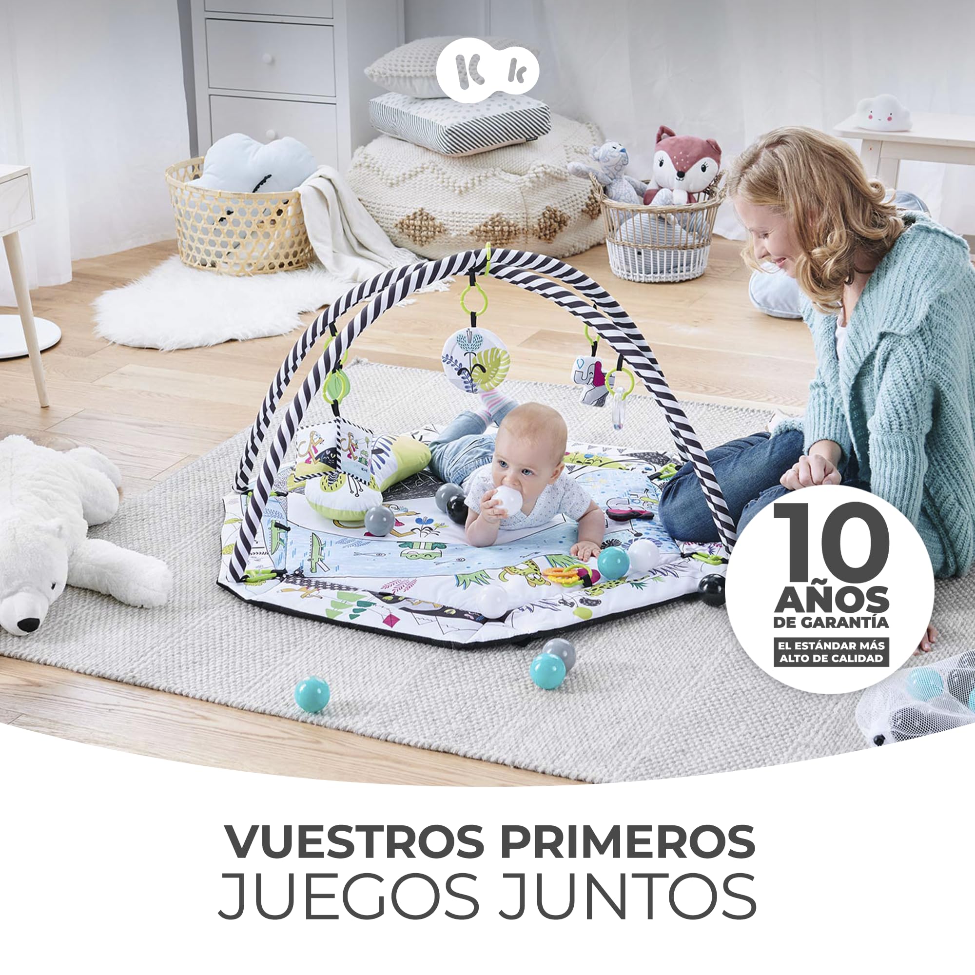 kk KinderKraft Educational Playmat SMARTPLAY - Baby, Unisex Infantil, Multicolor, 1 Unidad (Paquete de 1)