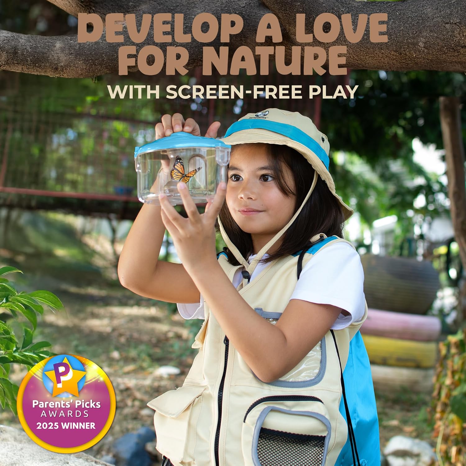 Kids Explorer Kit with Safari Vest, Hat & More - Kids Bug Catching Kit with Adventure Guide & Scavenger Hunt - Cute Dress-Up Zookeeper Costume & Safari Costume for 7-12 Year Old Boys Girls