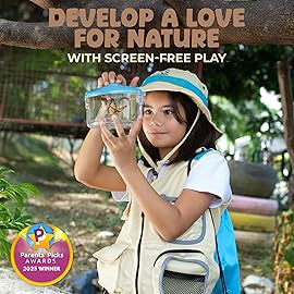 Kids Explorer Kit with Safari Vest, Hat & More - Kids Bug Catching Kit with Adventure Guide & Scavenger Hunt - Cute Dress-Up Zookeeper Costume & Safari Costume for 7-12 Year Old Boys Girls