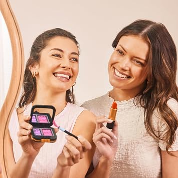MAX Build More Premium Beauty Collection 2 Pack (Lip and Face Makeup Kit & Hair Dryer & Monday Shampoo) by ZURU Novelty Unboxing Toy & Building Brick Collectible Minis with 329 Pieces