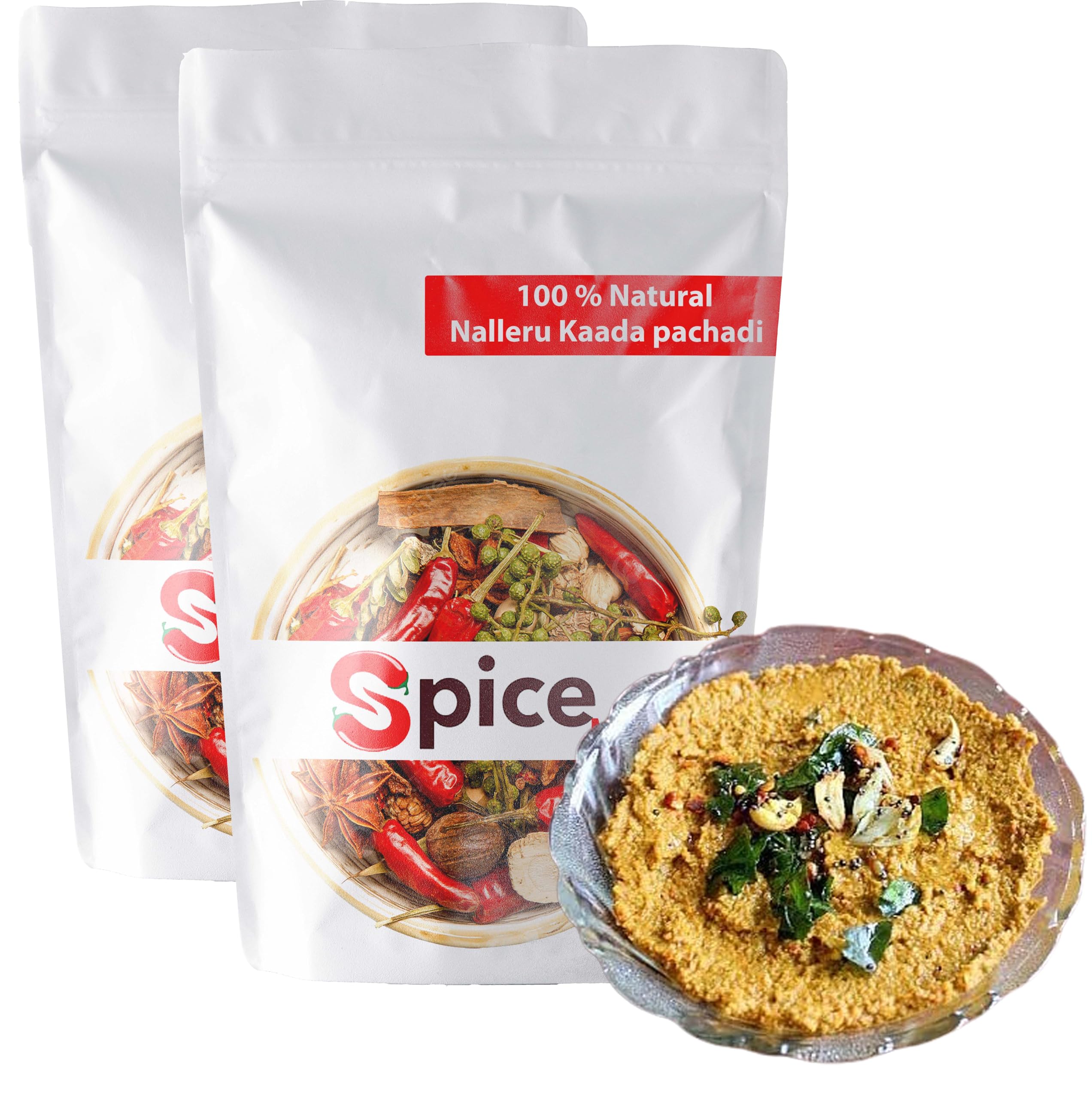 Nalleru Kaada Pachadi | Veld Grape Chutney | Pirandai Chutney | Cissus quadrangularis | Cannalamparanta | Mangarahalli | Hadjod | Adamant Creeper - 200 Grams (Pack of 2)