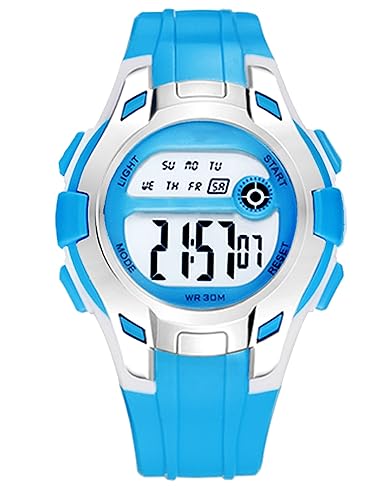 DIRAY Digital Steel Style Dial Alarm Multi-functions Sports Watch For Kids