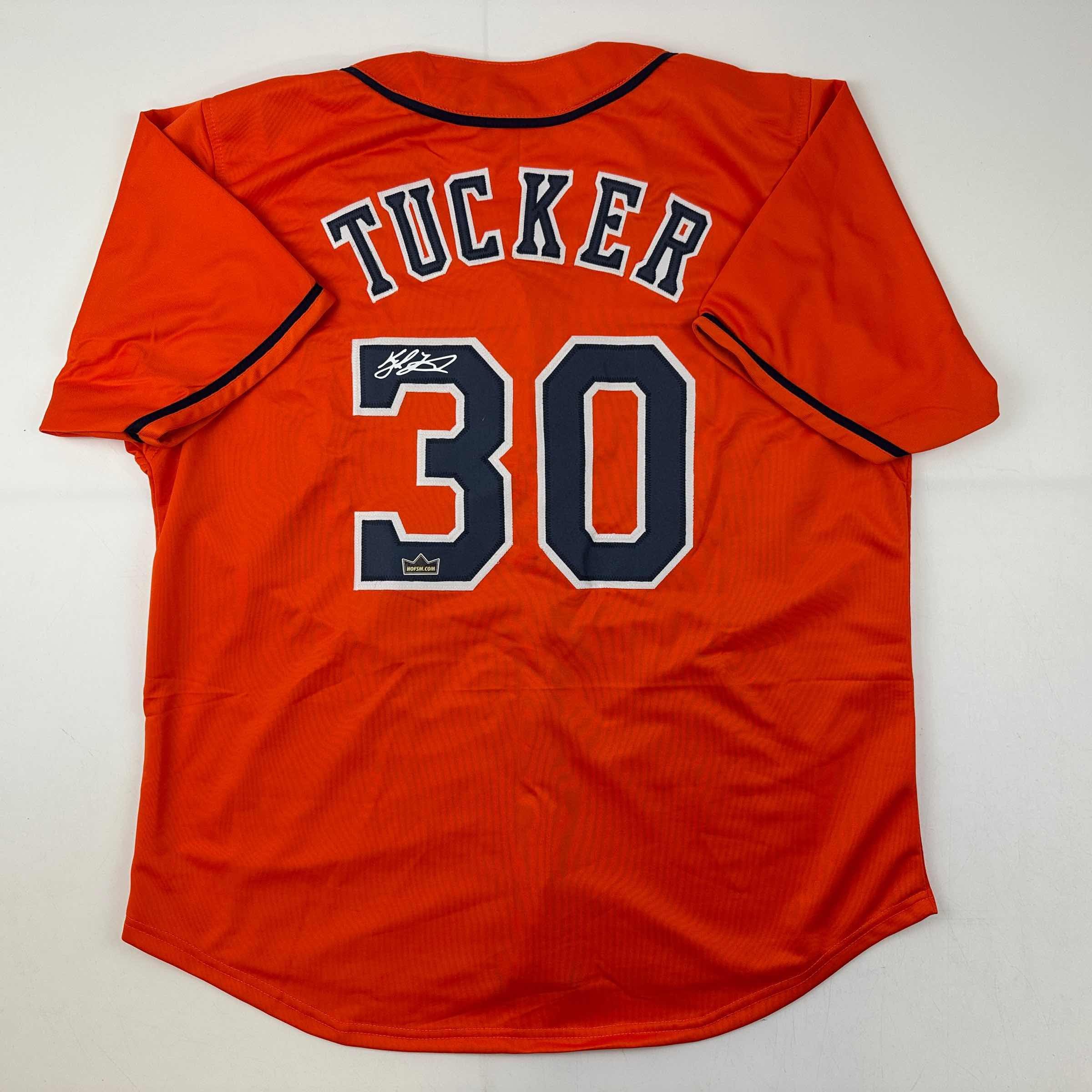 Facsimile Autographed Kyle Tucker Houston Orange Reprint Laser