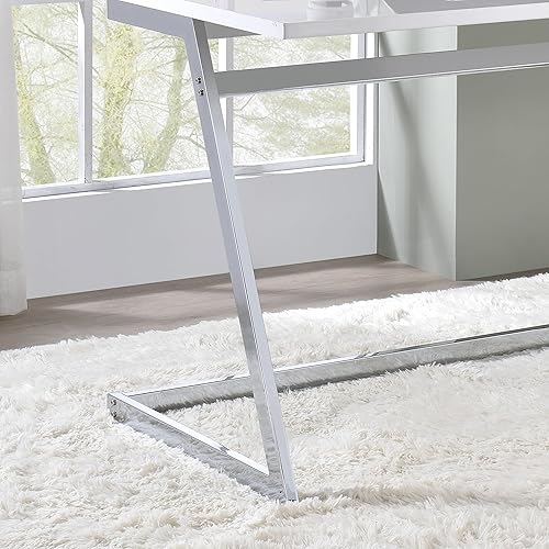 Miniatura 6 de 247 Shop at Home Andree Escritorio industrial de metal con puerto USB, toma de corriente para estación de trabajo, oficina en casa, sala de estudio,