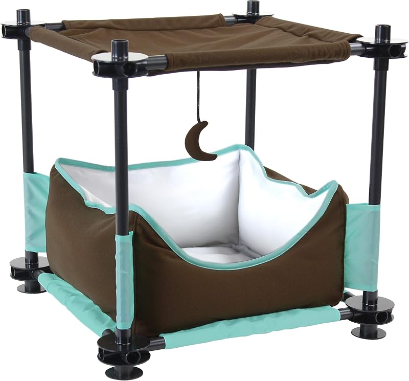 Casa e Condomínio Modular para Gatos Kitty City com Arranhadores e Brinquedos, 45,09 x 45,09 x 43,82 cm