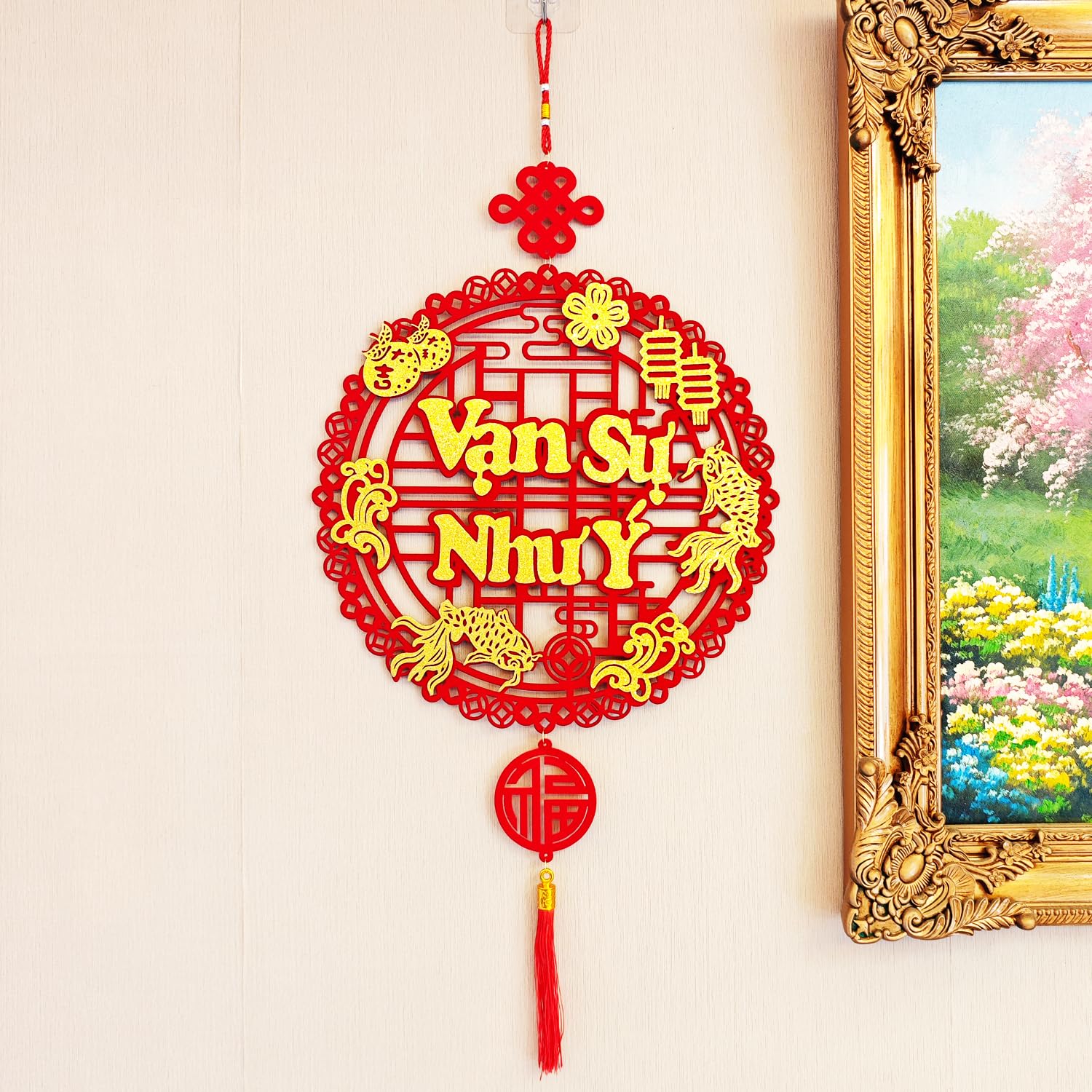 2025 Asian Vietnamese Lunar New Year Decorations Vietnam Door Wall Hangings Home Decor/Việt NAM năm mới cửa lễ hội mùa xuân couplets Trang trí