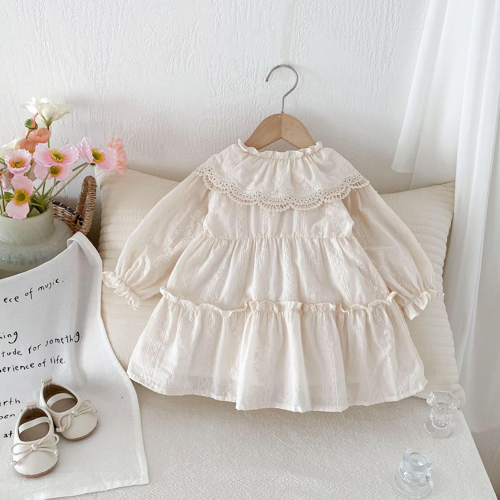 Vestido de princesa de manga corta para niña, bonito y elegante para el verano