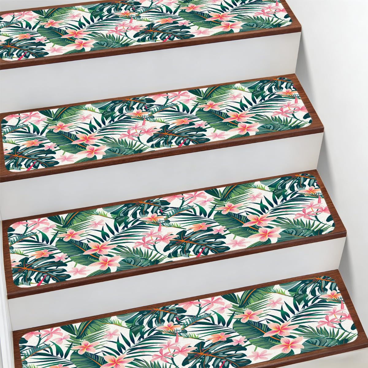 Alfombra para escaleras Mexpekil estilo selva tropical para proteger niños y ancianos